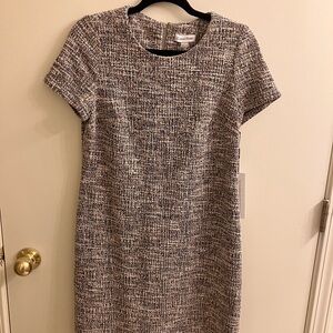 NWT Calvin Klein Women's Gray Tweed Dress